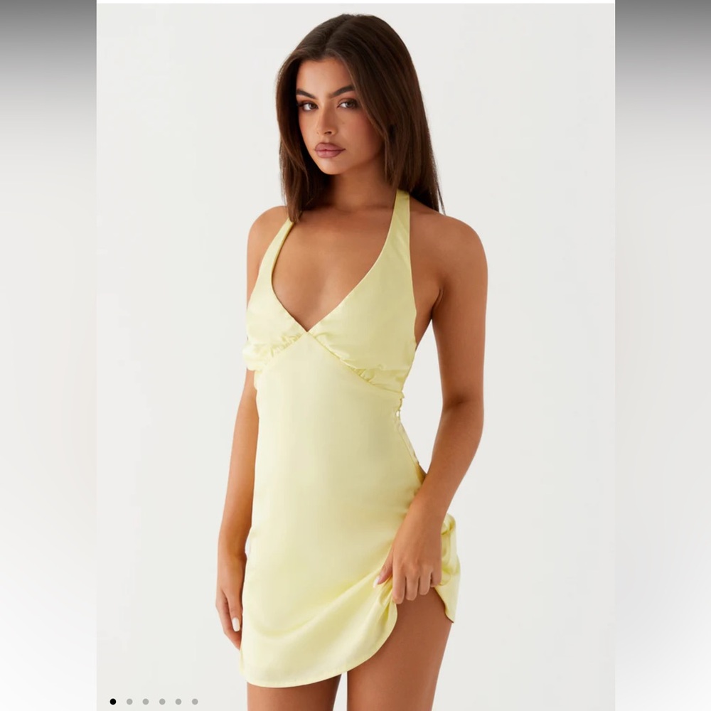 Pepper mayo yellow mini dress